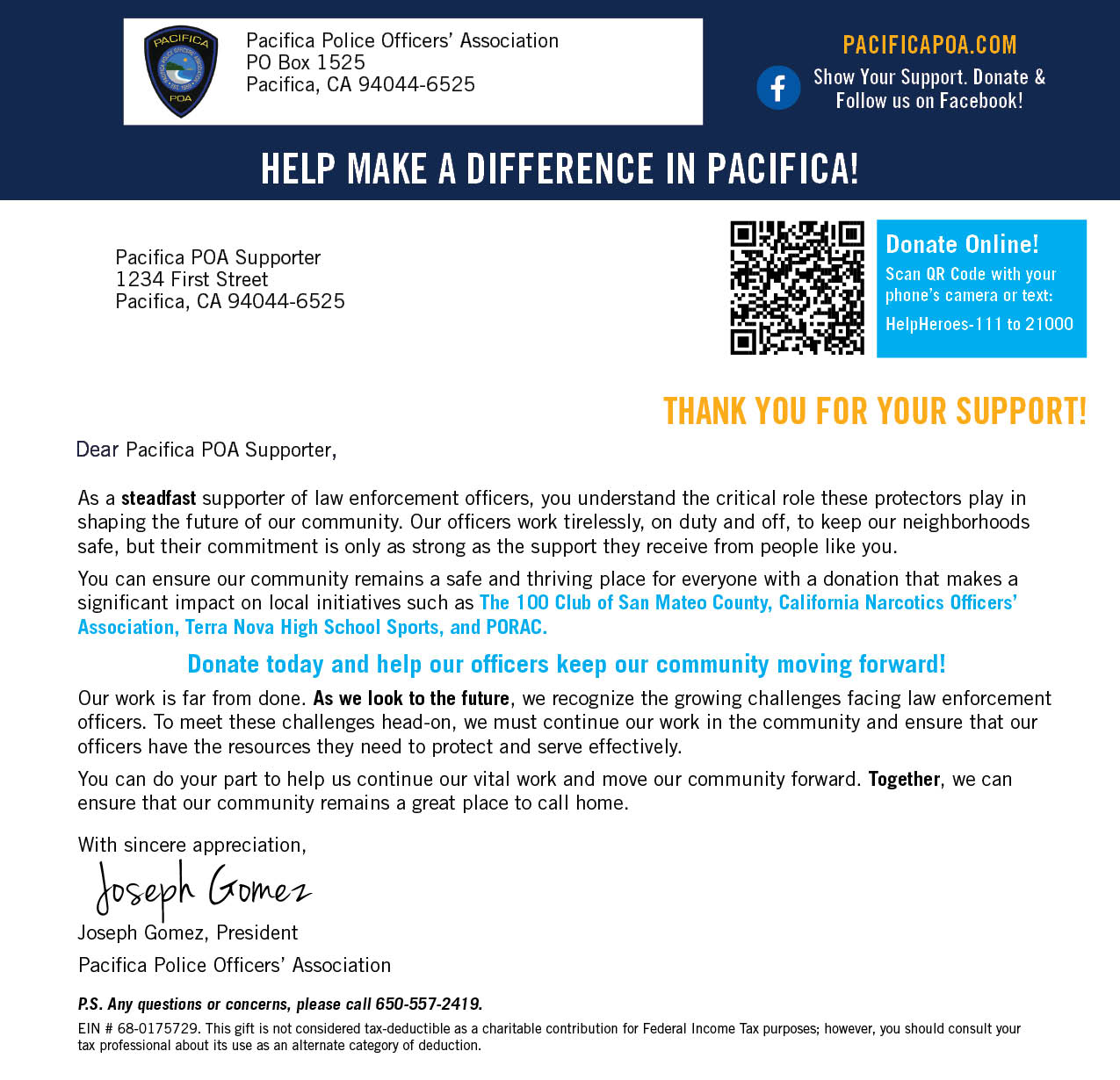 Donation Letter